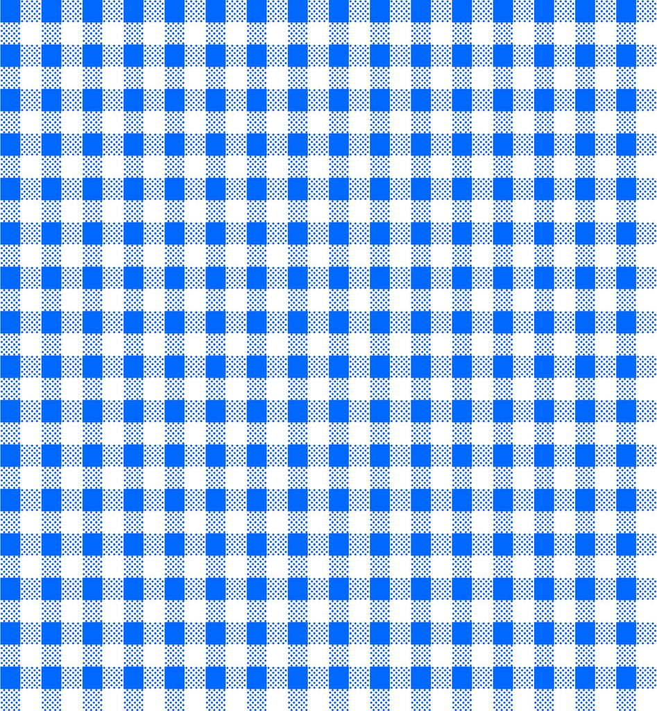 Dots and Stripes and More Brights PRINTED Mini Gingham 28895 B Blue White - QT Fabrics - Checks Checkered - Quilting Cotton Fabric