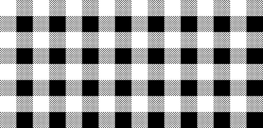SALE Dots and Stripes and More PRINTED Medium Gingham 28896 J Black White - QT Fabrics - Check Checks Checkered - Quilting Cotton Fabric
