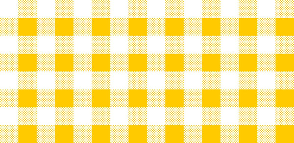 SALE Dots and Stripes and More Brights PRINTED Medium Gingham 28896 S Yellow White - QT Fabrics - Checks Checkered - Quilting Cotton Fabric