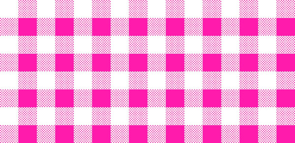 SALE Dots and Stripes and More Brights PRINTED Medium Gingham 28896 P Pink White - QT Fabrics - Checks Checkered - Quilting Cotton Fabric
