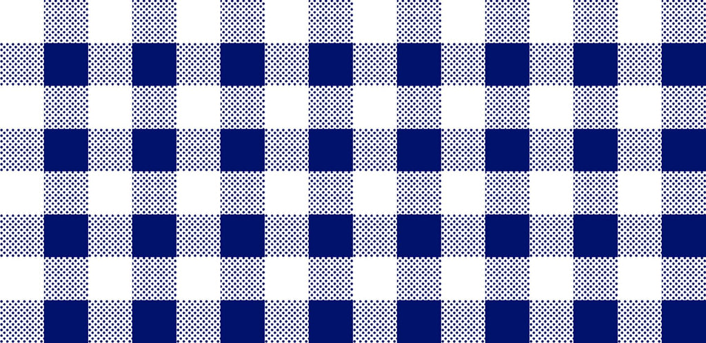 SALE Dots and Stripes and More PRINTED Medium Gingham 28896 N Navy White - QT Fabrics - Check Checks Checkered - Quilting Cotton Fabric