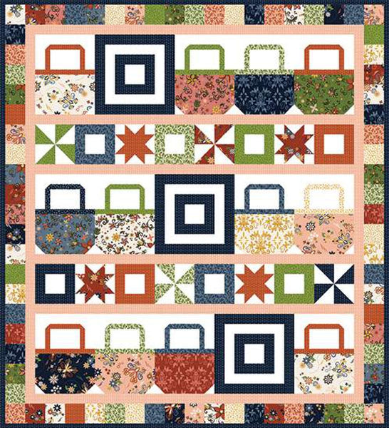 Image of the Off to Market quilt pattern by Judy Madsen for Riley Blake Designs. Features the fabric requirements to construct the quilt.
Cute Little Fabric Shop