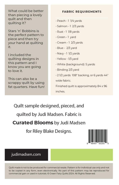 Image of the Stars 'n' Bobbins quilt pattern by Judy Madsen for Riley Blake Designs. Features the fabric requirements for the quilt.
Cute Little Fabric Shop