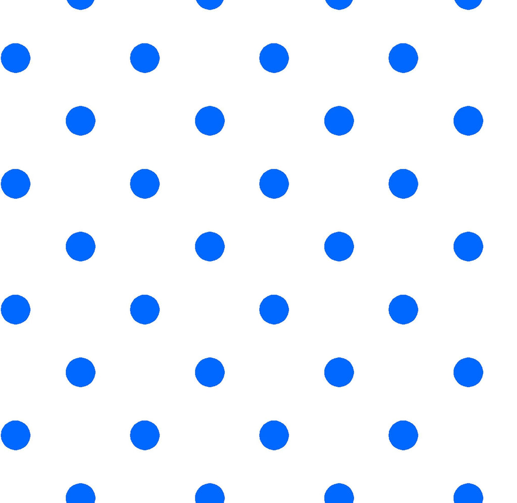 CLEARANCE Dots and Stripes and More Brights Small Dot 28892 ZB Blue on White - QT Fabrics - Polka Dots Dotted - Quilting Cotton Fabric