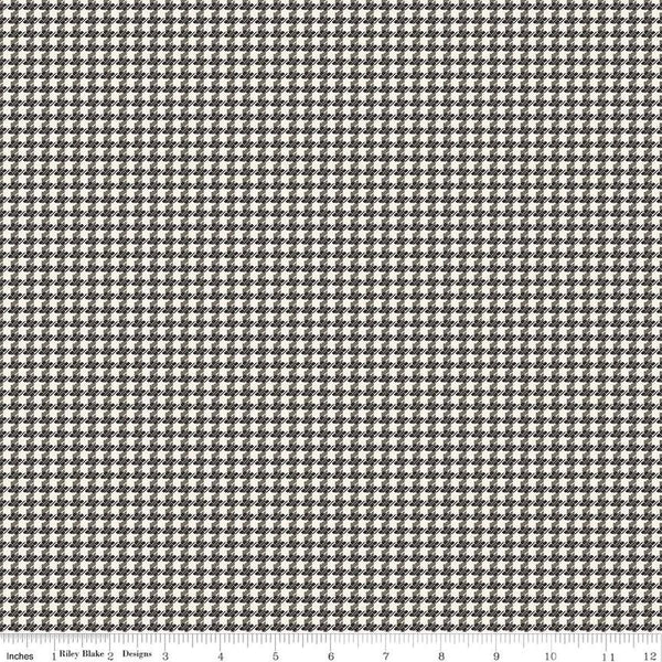 Image of the Stitchers Flannel Houndstooth Charcoal flannel fabric by Vicki McCarty for Riley Blake Designs. Features small houndstooth patterns on a white background.
Cute Little Fabric Shop
