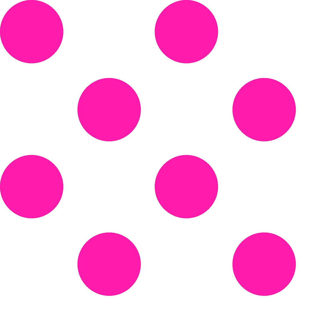 CLEARANCE Dots and Stripes and More Brights Large Dot 28894 ZP Pink on White - QT Fabrics - Polka Dots Dotted - Quilting Cotton Fabric