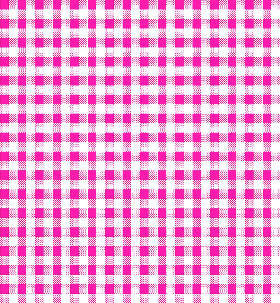 SALE Dots and Stripes and More Brights PRINTED Mini Gingham 28895 P Pink White - QT Fabrics - Checks Checkered - Quilting Cotton Fabric