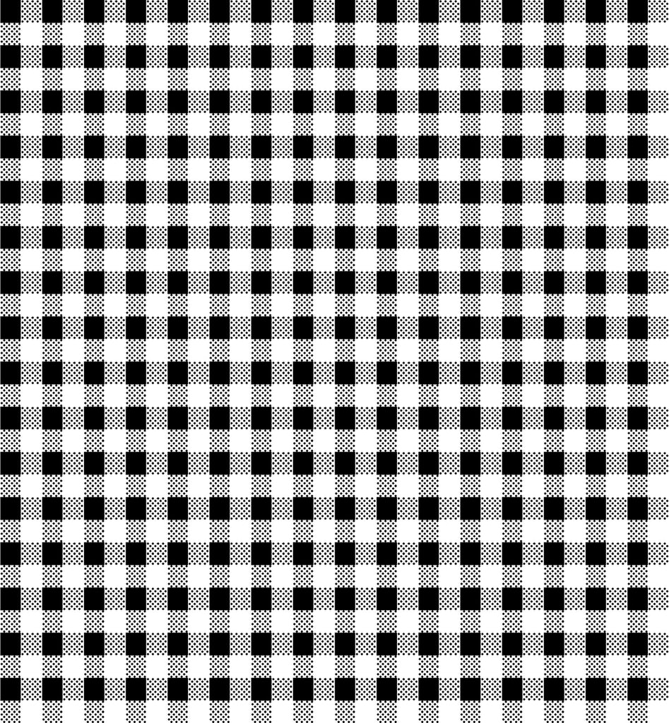 Dots and Stripes and More PRINTED Mini Gingham 28895 J Black White - QT Fabrics - Check Checks Checkered - Quilting Cotton Fabric