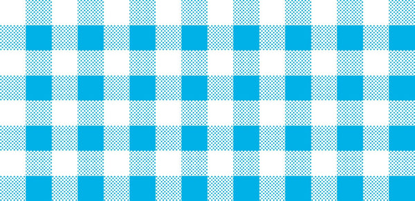CLEARANCE Dots and Stripes and More Brights PRINTED Medium Gingham 28896 Q Turquoise White - QT Fabrics - Check - Quilting Cotton Fabric