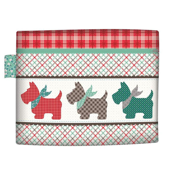 Image of the Home Decor Zippy Bags 3 Panel by Lori Holt for Riley Blake Designs. Features a lightweight canvas bag with little dots with a red background.
Cute Little Fabric Shop