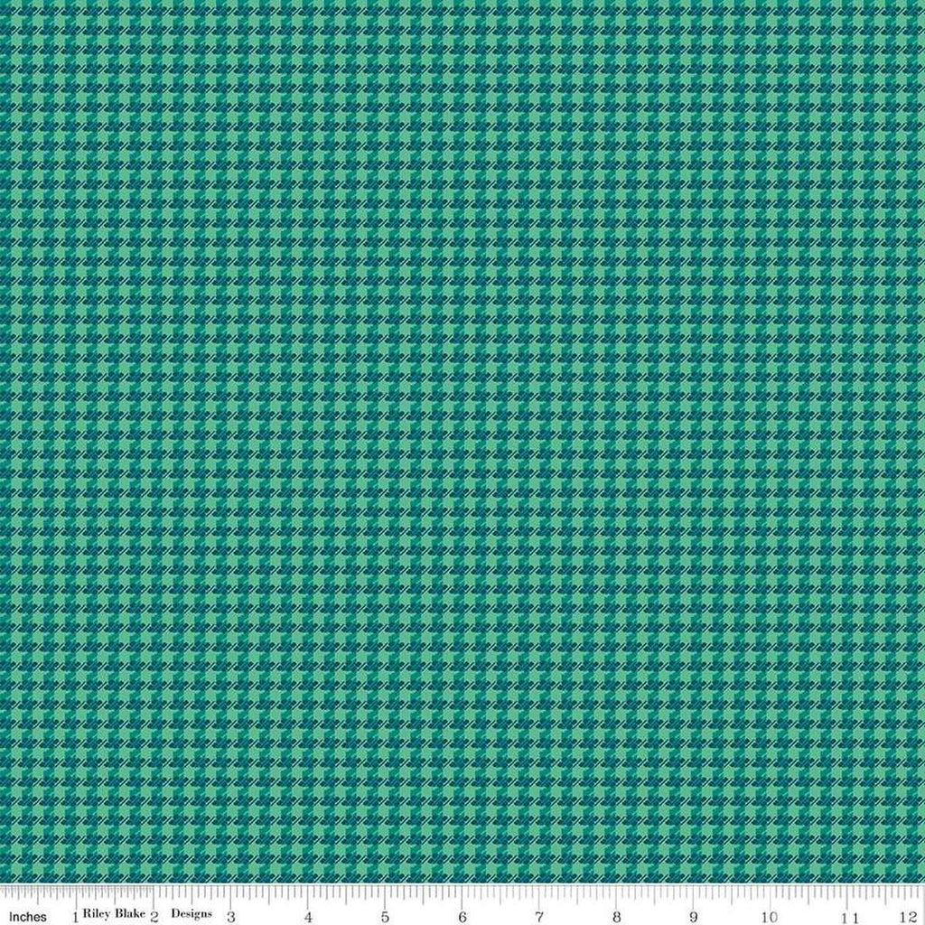 Image of the Stitchers Flannel Houndstooth Caribbean flannel fabric by Vicki McCarty for Riley Blake Designs. Features small houndstooth patterns on a teal background.
Cute Little Fabric Shop