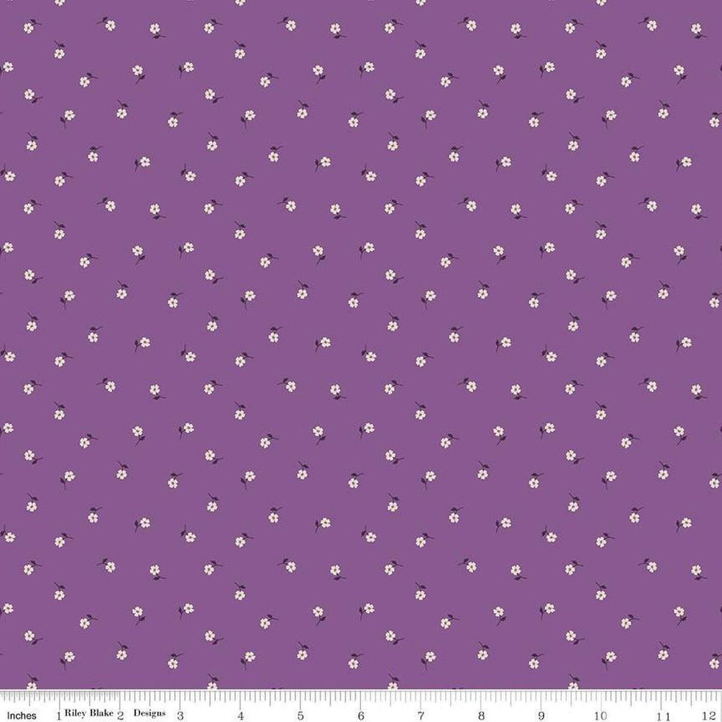 Anne of Green Gables Blossoms C13856 Purple - Riley Blake Designs - Floral Flowers - Quilting Cotton Fabric - Licensed Product