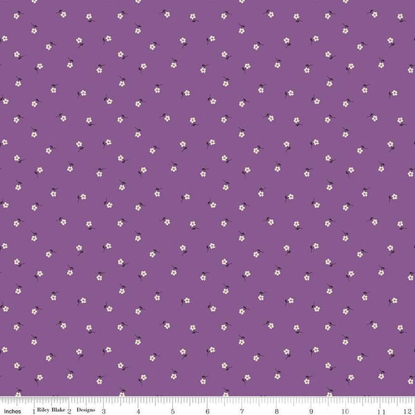 Anne of Green Gables Blossoms C13856 Purple - Riley Blake Designs - Floral Flowers - Quilting Cotton Fabric - Licensed Product