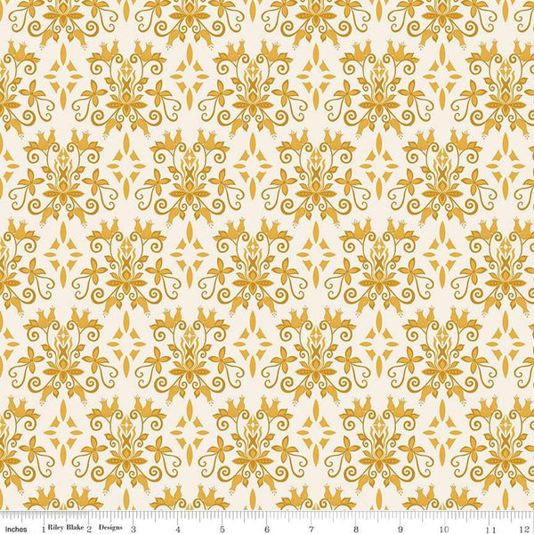 Image of the Curated Blooms Damask Cream quilting cotton fabric by Judi Madsen for Riley Blake Designs. Features a floral damask on a cream background.
Cute Little Fabric Shop