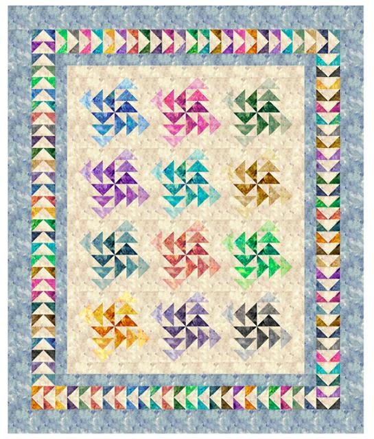 Image of the Triple Dutch  quilt pattern by Morris Creative Group for QT Fabrics. Features swirl patterns on a quilt.
Cute Little Fabric Shop