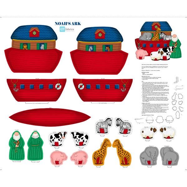 Image of the Fabric Books Noah's Ark Stuffable Panel by QT Fabrics. Features Noah's Ark and Animals on a panel to make a fabric book.
Cute Little Fabric Shop