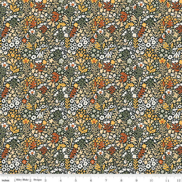 The Old Garden Arthur C14233 Chive by Riley Blake Designs - Floral Flowers - Quilting Cotton Fabric