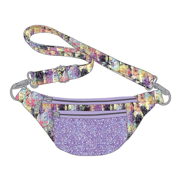 Image of the Ferris Bag Pattern by Sally Tomato for Riley Blake Designs. Features a fanny pack that can be fully customized in many colors. 
Cute Little Fabric Shop