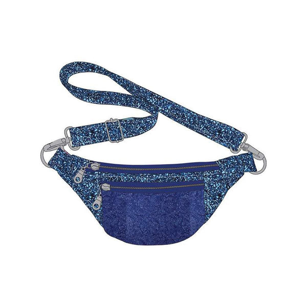 Image of the Ferris Bag Pattern by Sally Tomato for Riley Blake Designs. Features a fanny pack that can be fully customized in many colors. 
Cute Little Fabric Shop
