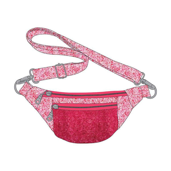 Image of the Ferris Bag Pattern by Sally Tomato for Riley Blake Designs. Features a fanny pack that can be fully customized in many colors. 
Cute Little Fabric Shop