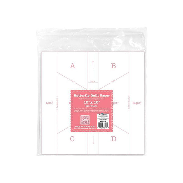 Image of the 10" Butterfly Quilt Paper by Lori Holt for Riley Blake Designs. Features butterfly quilt papers. 
Cute Little Fabric Shop