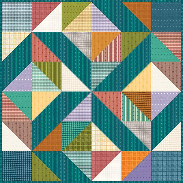 Image of the Shaded Trail Wall Hanging Pattern by Calico Patch Designs for Riley Blake Designs. Features a triangle pattern. 
Cute Little Fabric Shop