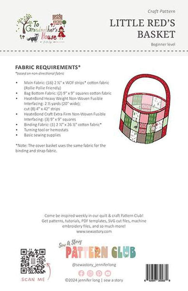 Image of the Little Red's Basket Pattern by Jennifer Long for Riley Blake Designs. Features the fabric requirements.
Cute Little Fabric Shop
