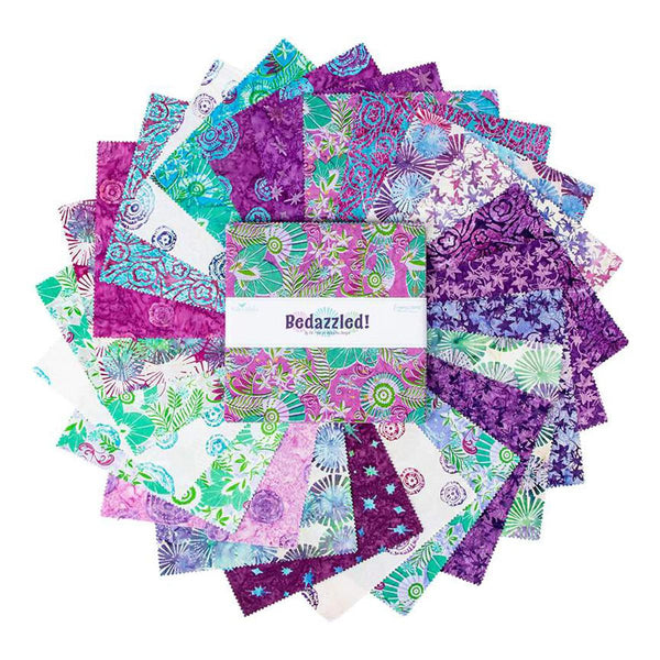 SALE Batiks Expressions Bedazzled! Layer Cake 10" Stacker Bundle - Riley Blake - 42 piece Precut Pre cut - Quilting Cotton Fabric