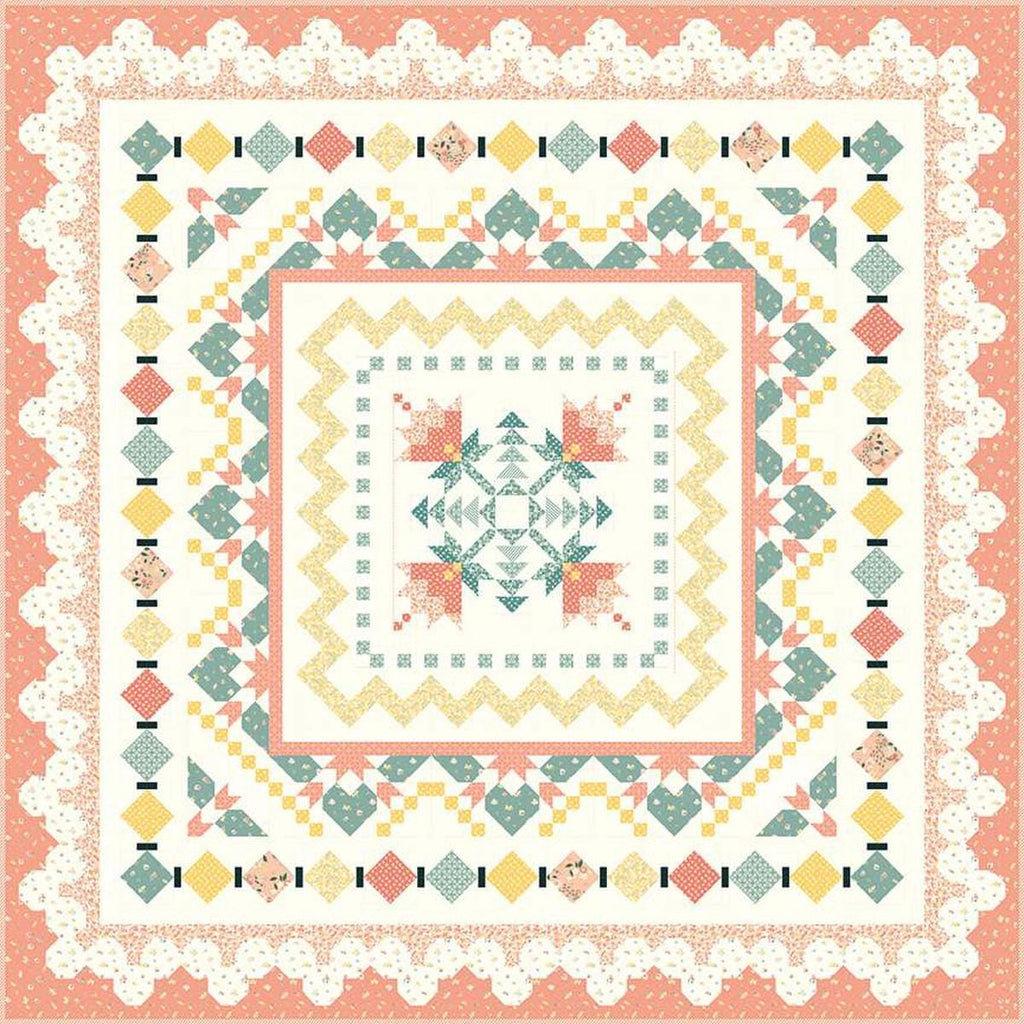 Image of the Each New Beginning quilt pattern by Sandy Gervais for Riley Blake Designs. Features a floral quilt.
Cute Little Fabric Shop