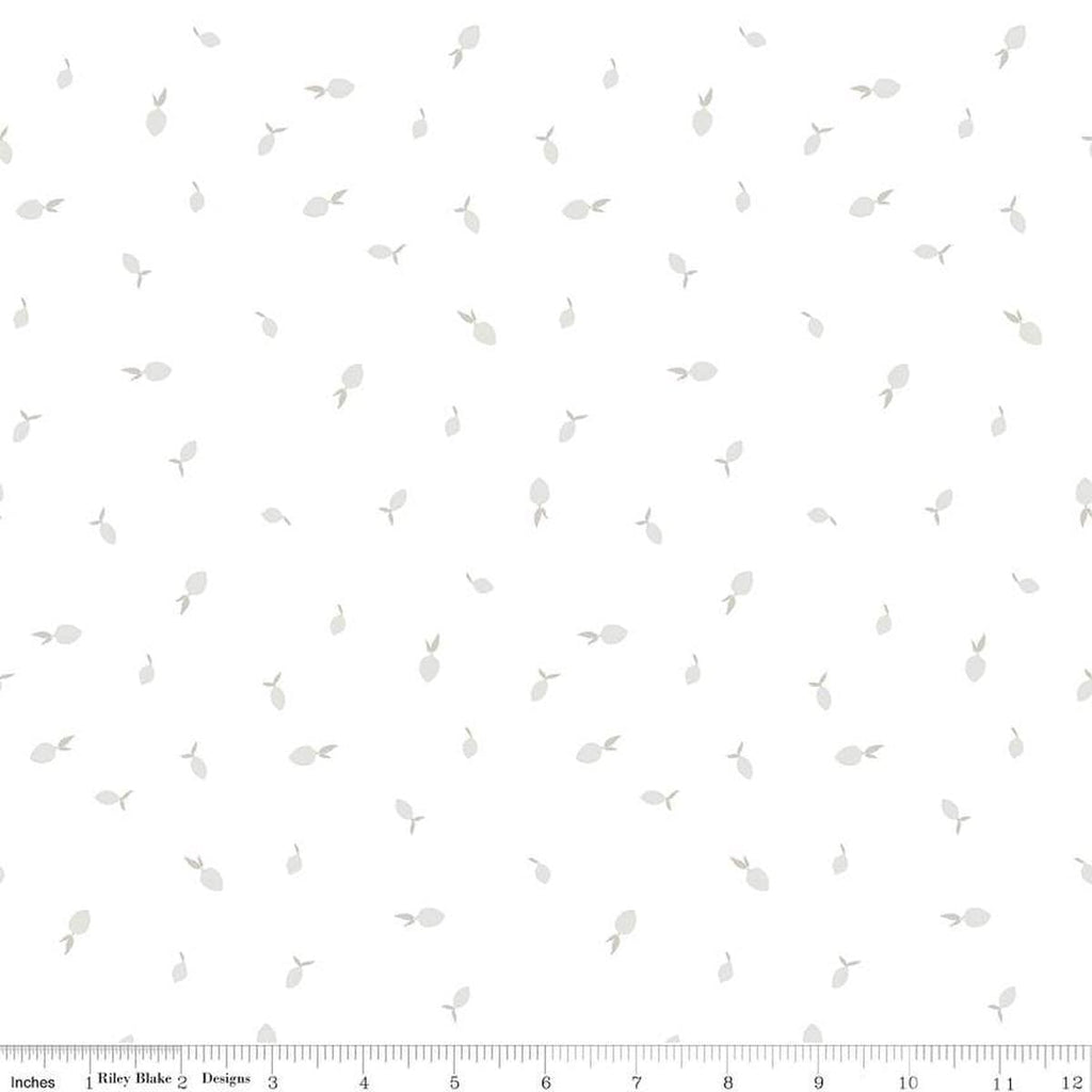 Image of the Lights On 2 Lemon Zest quilting cotton fabric by Riley Blake Designs. Features a low volume fabric. Cute Little Fabric Shop