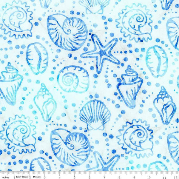 Image of the Batiks Toes in the Sand Wisp quilting cotton batik fabric. Features abstract hand-dyed patterns. Cute Little Fabric Shop