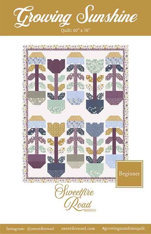 Image of the Growing Sunshine quilt pattern by Sweetfire Road for Moda Fabrics. Features a quilt with flowers on a white background.
Cute Little Fabric Shop