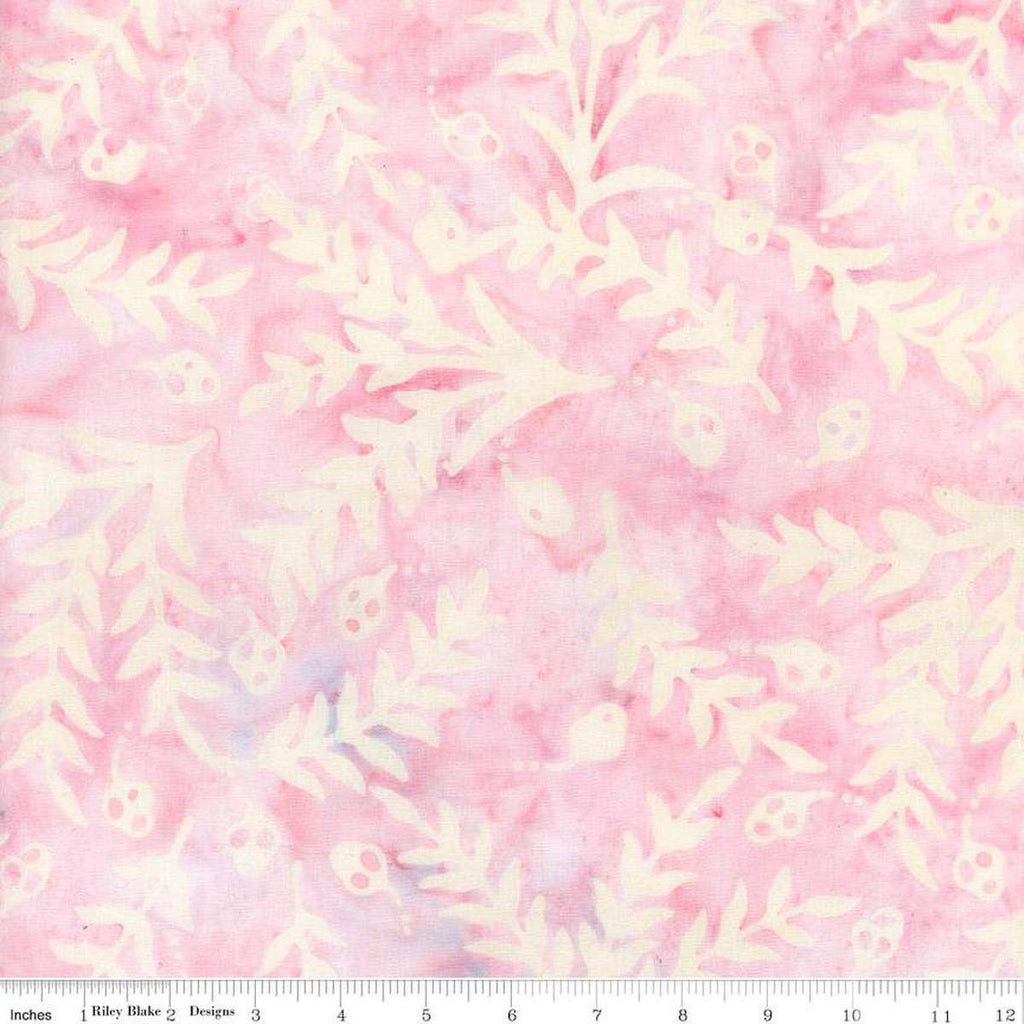 Image of the Expressions Batiks Sassy and Tweet Piggy Pink quilting cotton fabric. Features an abstract design on a pink background. Cute Little Fabric Shop
