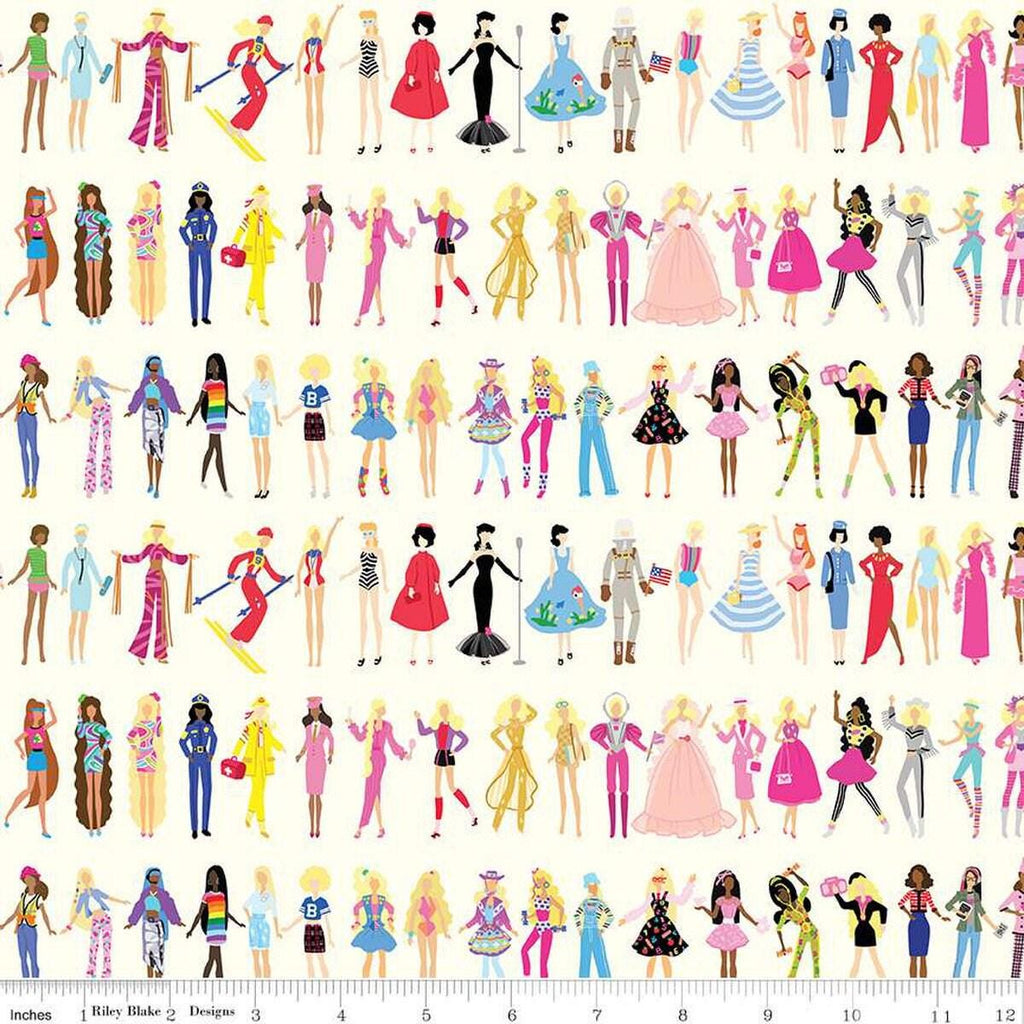 Image of the Barbie World Barbie Dolls quilting cotton fabric by Riley Blake Designs. Features barbie dolls. Official Licensed Product.
Cute Little Fabric Shop