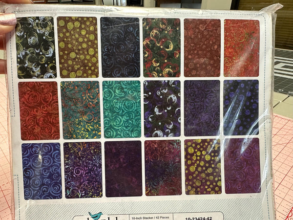SALE Expressions Batiks Kinetic Energy Layer Cake 10" Stacker Bundle - Riley Blake - 42 piece Precut Pre cut - Quilting Cotton Fabric
