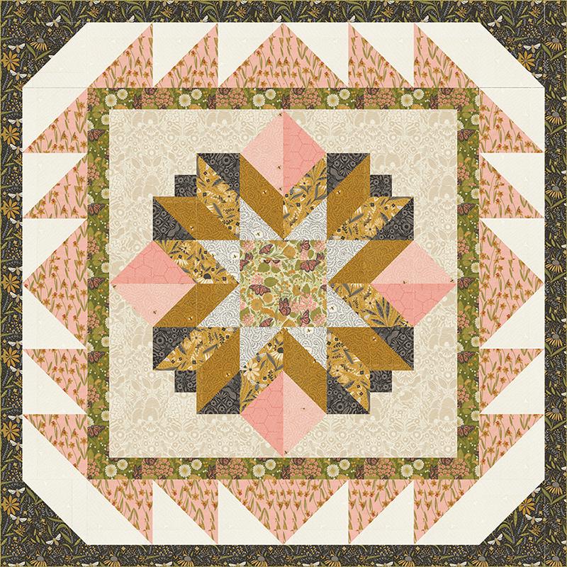 Image of the Summer Garden quilt pattern by Gingiber for Moda Fabrics. Features flowers on a square quilt.
Cute Little Fabric Shop