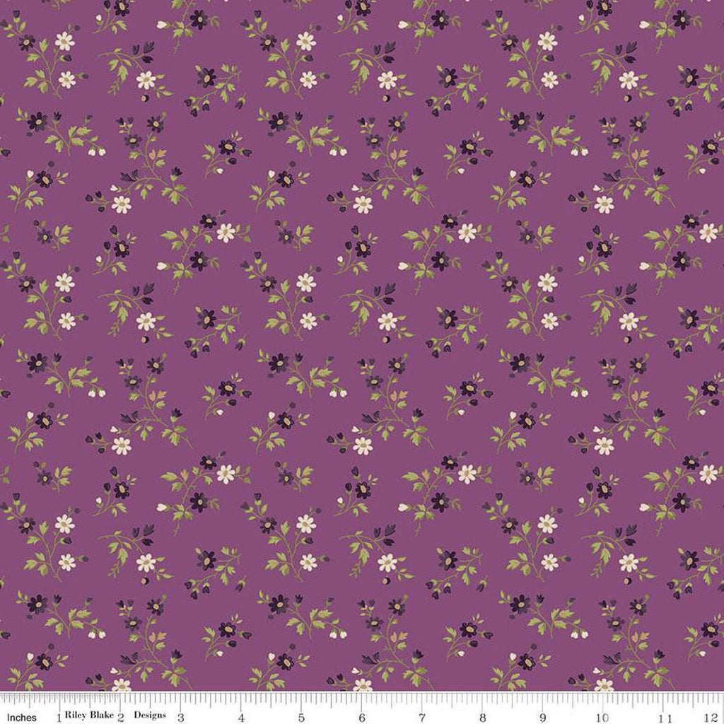Anne of Green Gables Stems C13854 Orchid - Riley Blake Designs - Floral Flowers Leaves - Quilting Cotton Fabric - Licensed Product