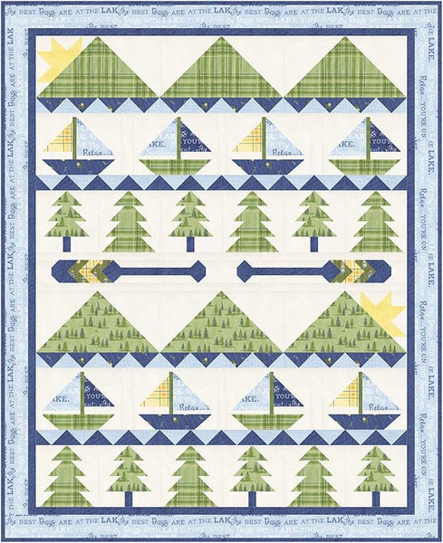 Image of the Sun Up to Sun Down quilt pattern by Coach House Designs for Moda Fabrics. Features a lake themed quilt.
Cute Little Fabric Shop