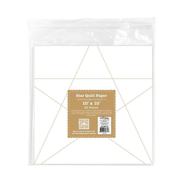 Image of the Lori Holt 10 inch Star Quilt Paper by Riley Blake Designs. Features stars on paper. Cute Little Fabric Shop