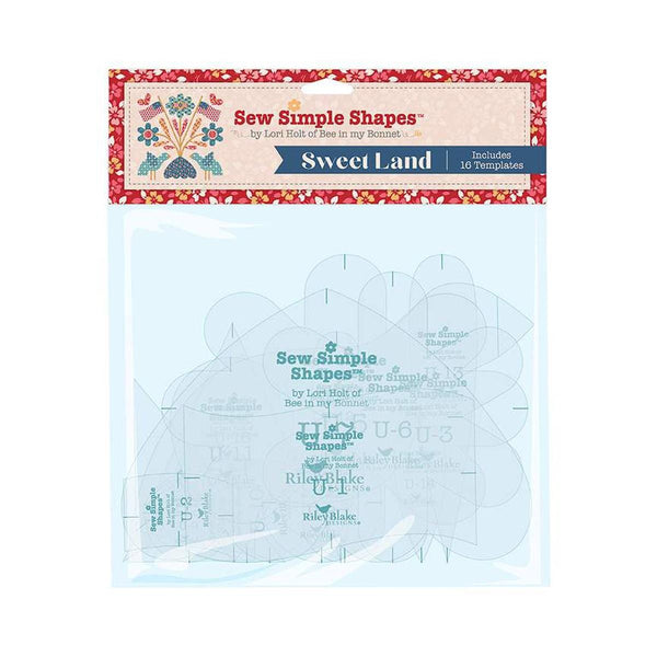 Image of the Lori Holt Sweet Land Sew Simple Shapes by Riley Blake Designs. Features 16 template sheets. 
Cute Little Fabric Shop