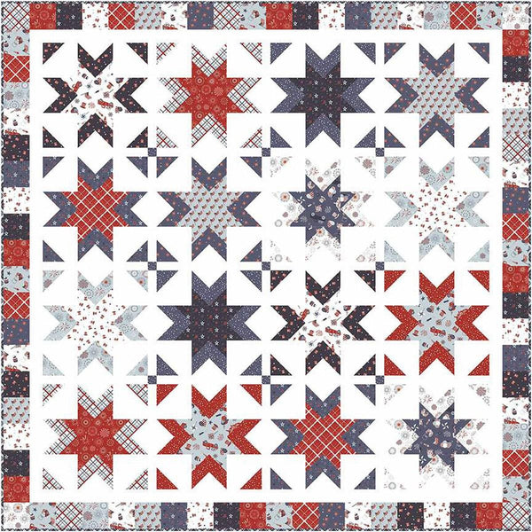 Image of the Sparklers quilt kit by Lori Whitlock for Riley Blake Designs. Features patriotic stars on a quilt.
Cute Little Fabric Shop
