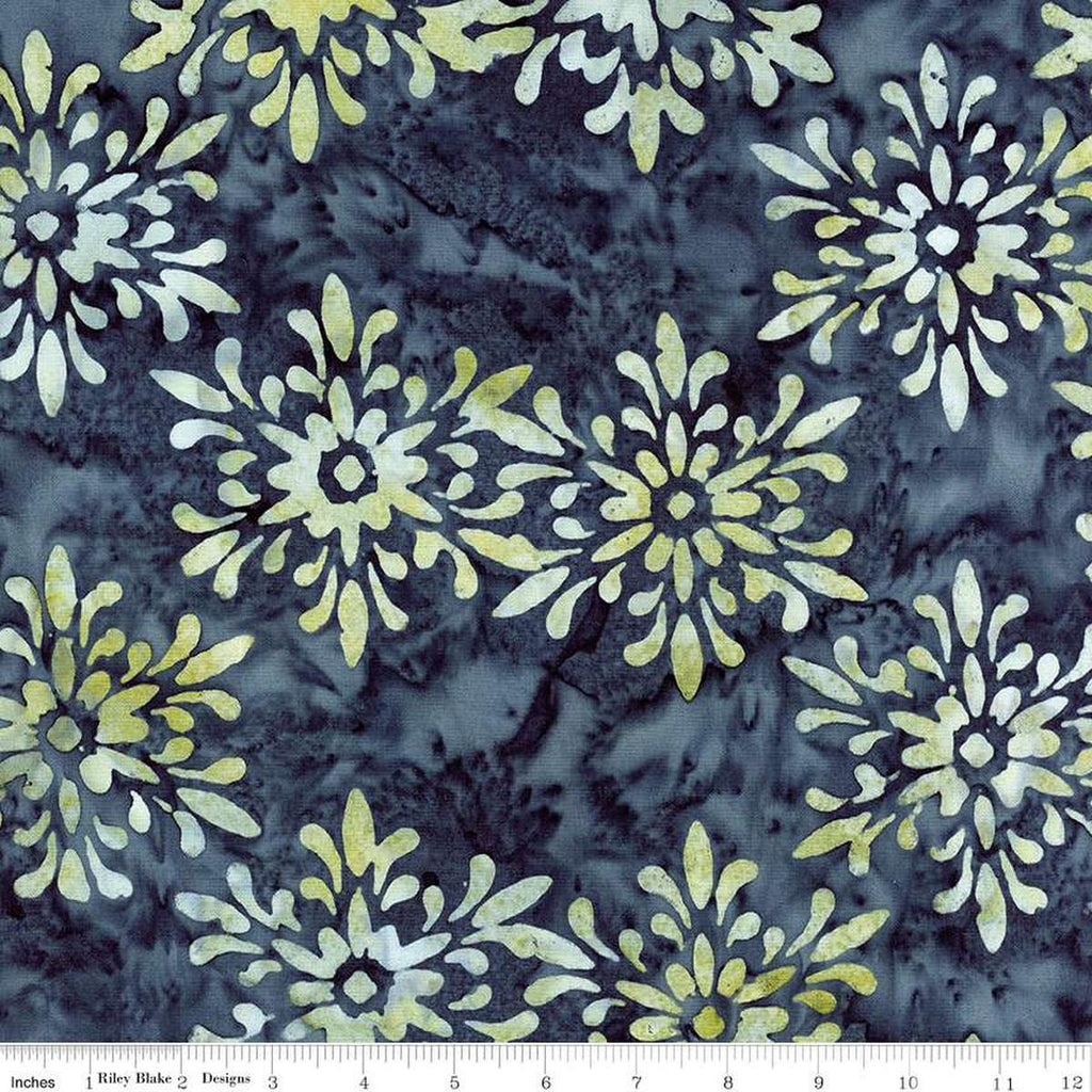 Image of the Expressions Batiks Victorian Garden Charcoal quilting cotton fabric by Riley Blake Designs. Features abstract patterns. 
Cute Little Fabric Shop