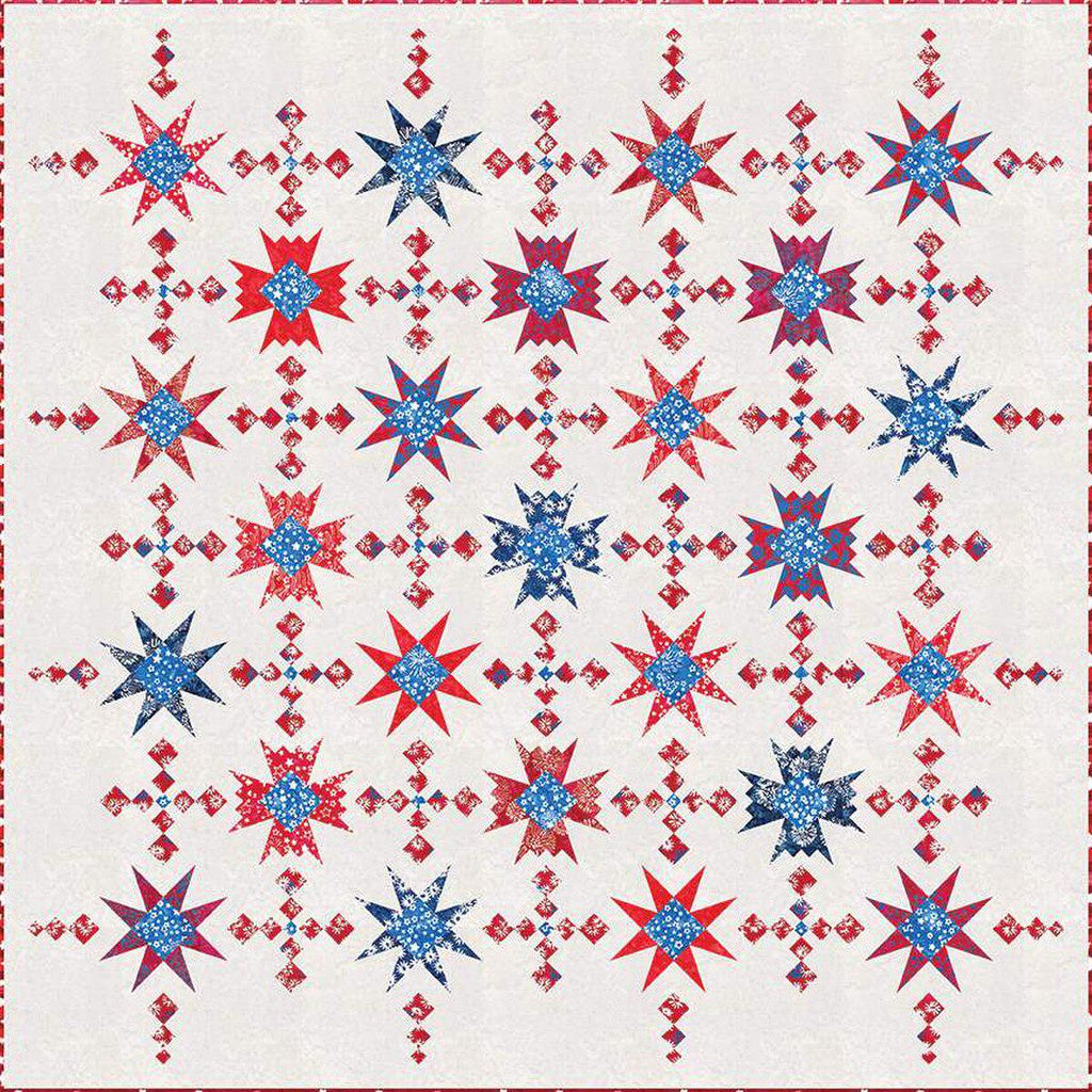 Image of the Expressions Batiks Star Chart Quilt Kit
by Riley Blake Designs. Features a batik quilt with stars. 
Cute Little Fabric Shop
