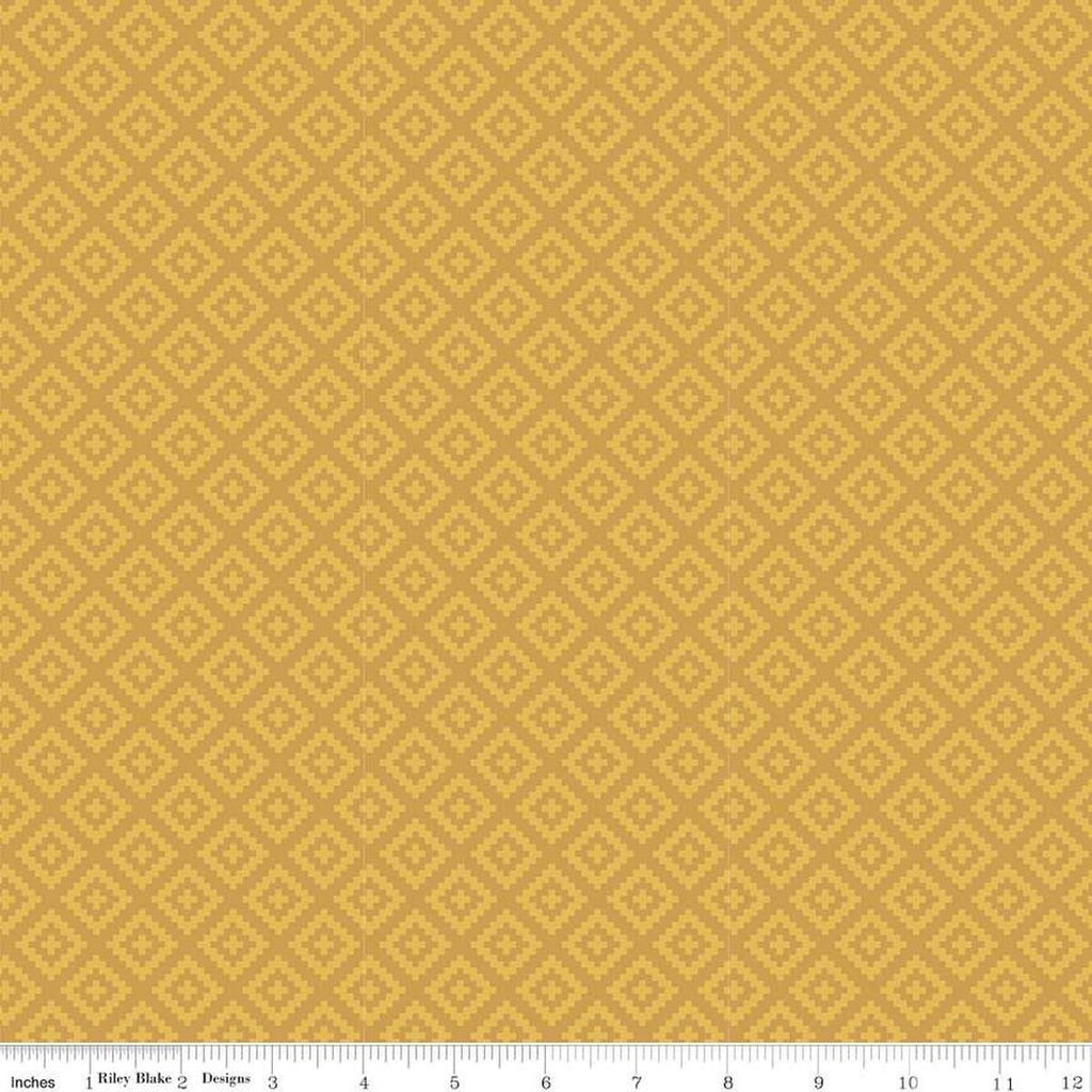 SALE National Parks Diamonds C15099 Golden - Riley Blake Designs - Geometric - Quilting Cotton Fabric