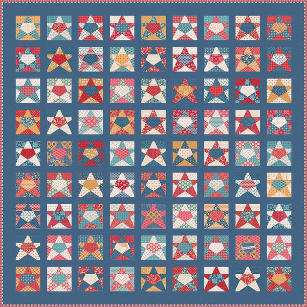 Image of the Lori Holt 10 inch Star Quilt Paper by Riley Blake Designs. Features stars on paper. Cute Little Fabric Shop