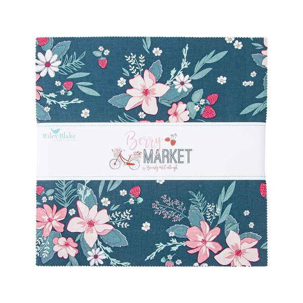 Berry Market Layer Cake 10" Stacker Bundle - Riley Blake Designs - 42 piece Precut Pre cut - Floral - Quilting Cotton Fabric