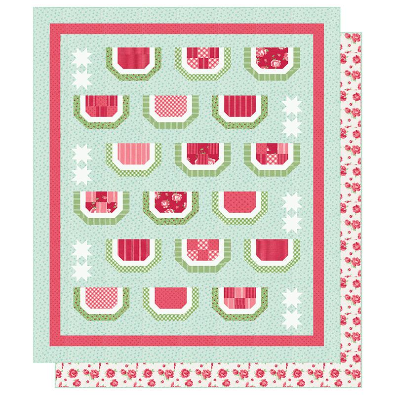 SALE Summertime Quilt Kit KIT55320 - Moda Fabrics - Pattern Fabric - Watermelon Fruit Summer - Quilting Cotton Fabric
