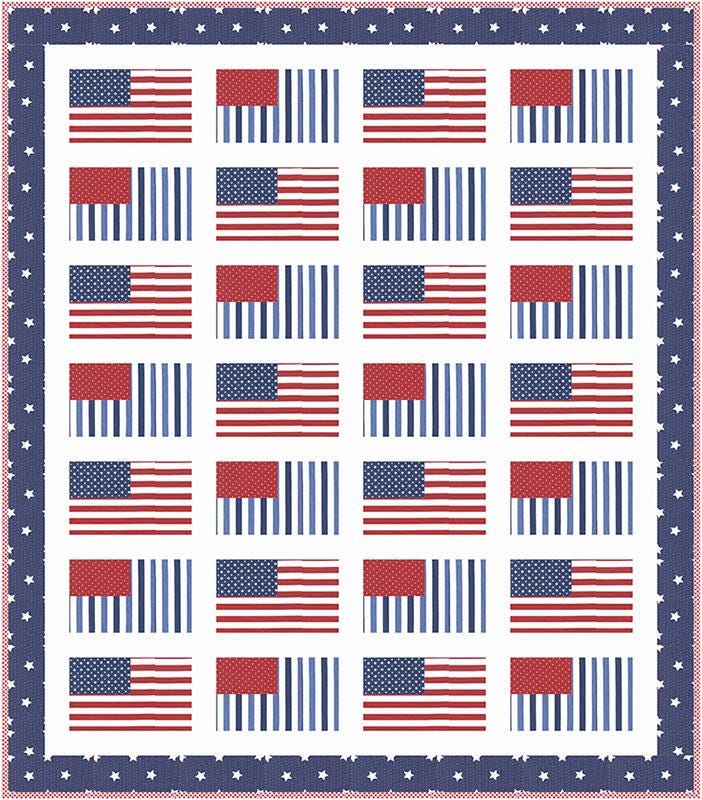 American Made Quilt Pattern PGP-200 by Quilting Life Designs - Moda Fabrics - INSTRUCTIONS Only - Layer Cake 10" Stacker