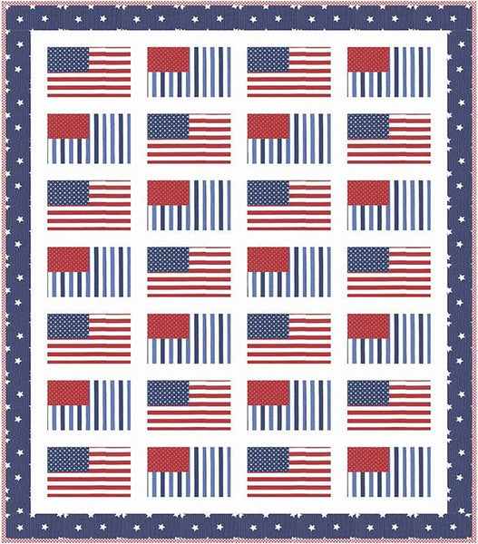 American Made Quilt Pattern PGP-200 by Quilting Life Designs - Moda Fabrics - INSTRUCTIONS Only - Layer Cake 10" Stacker