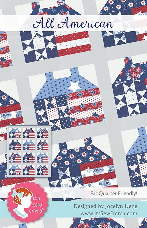 All American Quilt Pattern ISE-291 by Its Sew Emma - Moda Fabrics - INSTRUCTIONS Only - Fat Quarter Friendly
